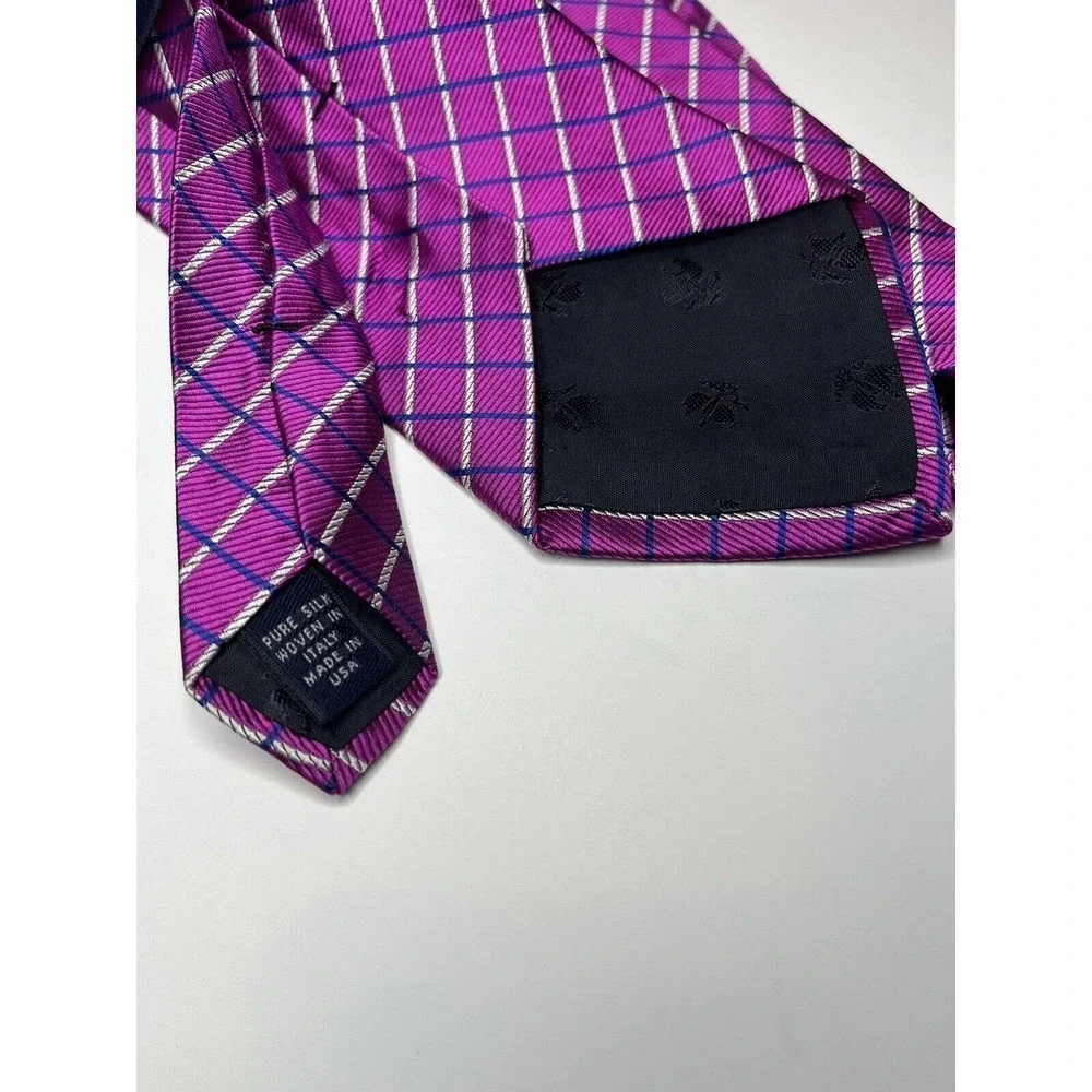 Brooks Brothers Makers EUC Neck Tie Mens Purple Blue Silk Casual Business
